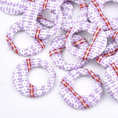 Handmade Raffia Woven Pendants with Iron & Aluminum Findings Flat Round Platinum Lilac 435x405x5mm Hole 12mm
Handmade Raffia Woven Pendants with Iron & Aluminum Findings Flat Round Platinum Lilac 435x405x5mm Hole 12mm