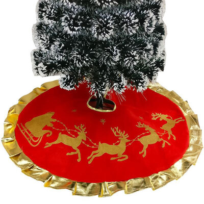 〖Follure〗Red Christmas Tree Skirt with Golden Ruffle Edge New Year Holiday Xmas Decor
〖Follure〗Red Christmas Tree Skirt with Golden Ruffle Edge New Year Holiday Xmas Decor