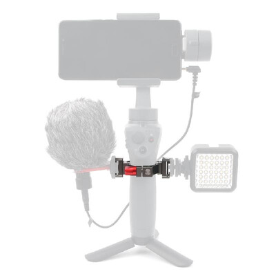 Expansion Bracket Clip Holder with 2 Hot Shoe Mounts for Microphone LED Light for DJI OSMO Mobile 2 Handheld Gimbal Stabilizer Acc
Expansion Bracket Clip Holder with 2 Hot Shoe Mounts for Microphone LED Light for DJI OSMO Mobile 2 Handheld Gimbal Stabilizer Acc