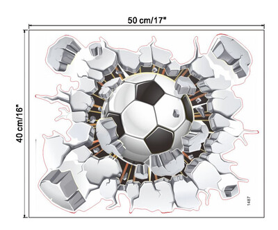 Gobestart 3D Broken Wall Football TV Background Wall Decoration Removable Wall Stickers
Gobestart 3D Broken Wall Football TV Background Wall Decoration Removable Wall Stickers