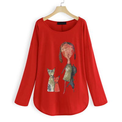 Starmoon Womens Autumn Casual Plus Size Loose O-Neck Character Print Tunic Shirt Blouse
Starmoon Womens Autumn Casual Plus Size Loose O-Neck Character Print Tunic Shirt Blouse