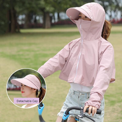 Outdoor Women 360° Sun Protection Clothing Long Sleeve Clothes with Wide Brim Sun Hat Detachable Cap
Outdoor Women 360° Sun Protection Clothing Long Sleeve Clothes with Wide Brim Sun Hat Detachable Cap