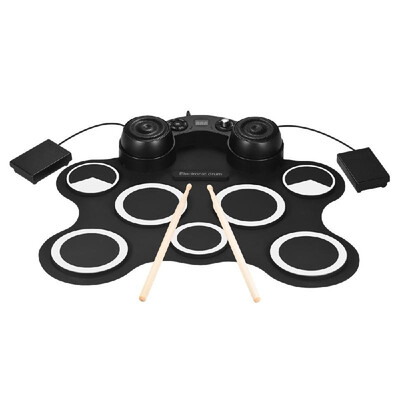 Portable USB Stereo Digital Electronic Drum Kit Set 7 Silicon Drum Pads Built-in Double Speakers Supports Recording Function with
Portable USB Stereo Digital Electronic Drum Kit Set 7 Silicon Drum Pads Built-in Double Speakers Supports Recording Function with