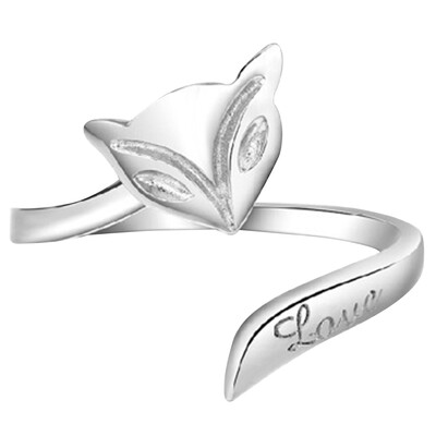 Fashion Cute Animal Fox Rings Open Adjustable Silver Color Fox Ring For Women Party Wedding Gift Simple Lovely Ring Jewelry
Fashion Cute Animal Fox Rings Open Adjustable Silver Color Fox Ring For Women Party Wedding Gift Simple Lovely Ring Jewelry