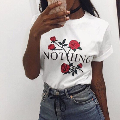 Nomeni Womens Nothing Rose Printing Summer Loose Tops Short-Sleeved Blouse T Shirt
Nomeni Womens Nothing Rose Printing Summer Loose Tops Short-Sleeved Blouse T Shirt