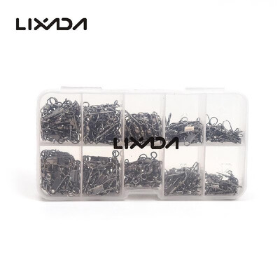 Lixada 200pcs 5 Sizes Fishing Barrel Swivel with Interlock Safety Snap Connector Fishing Tackle 5791113
Lixada 200pcs 5 Sizes Fishing Barrel Swivel with Interlock Safety Snap Connector Fishing Tackle 5791113