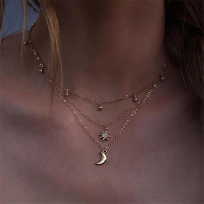Bohemian Multilayer Star Moon Pendant Necklace For Woman Fashion Geometric Charm Chain Choker Necklace 2019 Jewelry Wholesale
Bohemian Multilayer Star Moon Pendant Necklace For Woman Fashion Geometric Charm Chain Choker Necklace 2019 Jewelry Wholesale