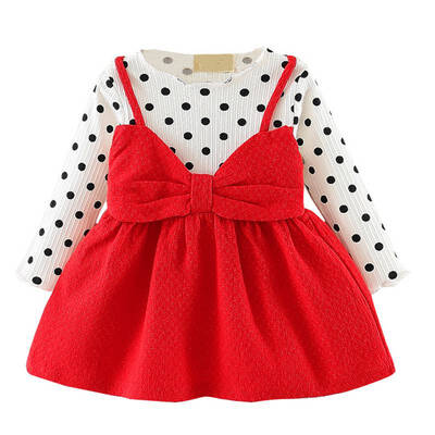 Fashion Baby Girls Dresses Cotton Long-sleeved Baby Princess Dresses Childrens Clothing Spring Fake 2pcs Dresses 0-4Y
Fashion Baby Girls Dresses Cotton Long-sleeved Baby Princess Dresses Childrens Clothing Spring Fake 2pcs Dresses 0-4Y