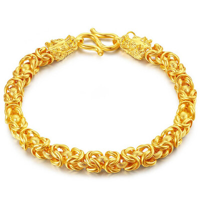 Mens Bracelet Dragon Head Patterned Solid Gold Filled Thick Heavy Wrist Chain Hip Hop Style Handsome Mens Jewelry
Mens Bracelet Dragon Head Patterned Solid Gold Filled Thick Heavy Wrist Chain Hip Hop Style Handsome Mens Jewelry