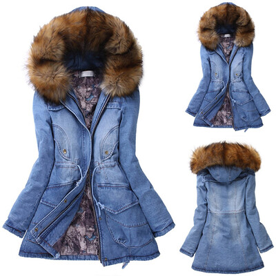 Toponeto Womens Long Thick Fur Collar Hooded Down Jacket Slim Winter Warm Jeans Coat
Toponeto Womens Long Thick Fur Collar Hooded Down Jacket Slim Winter Warm Jeans Coat