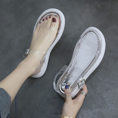 Transparent student sandals women 2019 summer new Korean version of Joker word with net red beach thick sports sandals tide
Transparent student sandals women 2019 summer new Korean version of Joker word with net red beach thick sports sandals tide