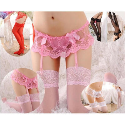 Women Sexy Lace Garter Belt with Panties Underwear Lingerie High Stocking Set for Ladies
Women Sexy Lace Garter Belt with Panties Underwear Lingerie High Stocking Set for Ladies