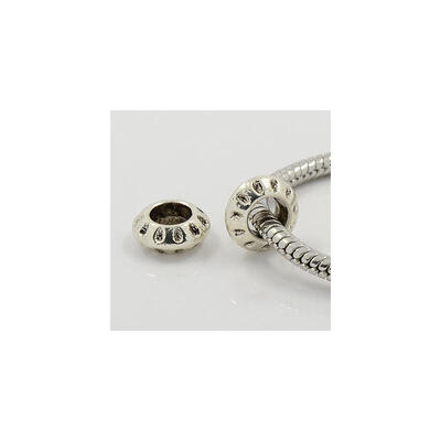 Tibetan Silver European Beads Large Hole Beads Rondelle Antique Silver Lead Free & Cadmium Free & Nickel Free 10x4mm
Tibetan Silver European Beads Large Hole Beads Rondelle Antique Silver Lead Free & Cadmium Free & Nickel Free 10x4mm