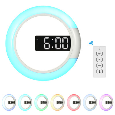 12 inches Digital LED Wall Mirror Temperture Alarm Clock USB Operated 12H24H °C°F Display Changeable RGB Color Light Round Clock
12 inches Digital LED Wall Mirror Temperture Alarm Clock USB Operated 12H24H °C°F Display Changeable RGB Color Light Round Clock