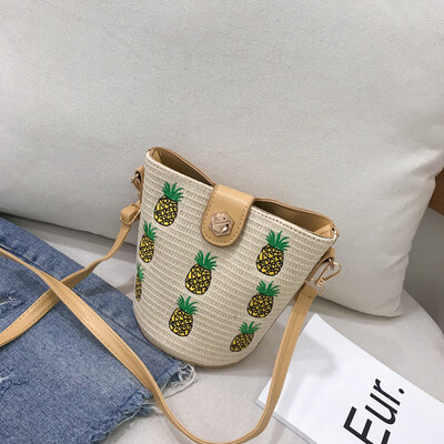 2019 new casual fashion temperament Messenger bag small fairy wild woven bucket bag embroidered pineapple shoulder bag
2019 new casual fashion temperament Messenger bag small fairy wild woven bucket bag embroidered pineapple shoulder bag
