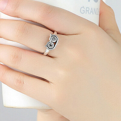 Genuine Silver Color Clear Cute Owl Stackable Finger Ring For Woman Wedding Engagement Jewelry
Genuine Silver Color Clear Cute Owl Stackable Finger Ring For Woman Wedding Engagement Jewelry
