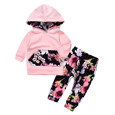 2017 Autumn Long Sleeve Hooded Pullover Tops Casual Floral Pants Cute Baby Girl Clothes Sets
2017 Autumn Long Sleeve Hooded Pullover Tops Casual Floral Pants Cute Baby Girl Clothes Sets