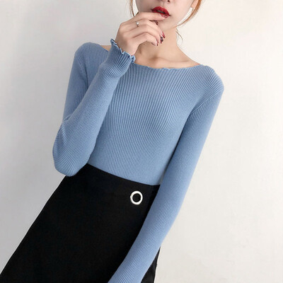 Lady Softy Durable Sweate Knitted o-neck Korean Slim Basic White Black Pullovers Autumn Long Sleeve Jumper Pull Femme
Lady Softy Durable Sweate Knitted o-neck Korean Slim Basic White Black Pullovers Autumn Long Sleeve Jumper Pull Femme