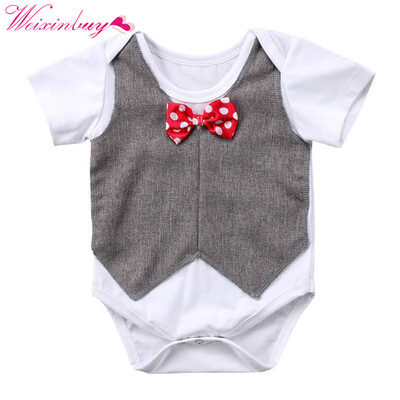 Baby Bodysuits Baby Boy Clothes Bowtie Plaid Gentleman Baby Boy Jumpsuits Short Sleeve Floral Neck Children Clothing
Baby Bodysuits Baby Boy Clothes Bowtie Plaid Gentleman Baby Boy Jumpsuits Short Sleeve Floral Neck Children Clothing