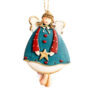 1PC Rustic Painted Angel Christmas Pendants Resin Christmas tree pendant Drop Ornaments Xmas Party Hanging Decorations Crafts
1PC Rustic Painted Angel Christmas Pendants Resin Christmas tree pendant Drop Ornaments Xmas Party Hanging Decorations Crafts