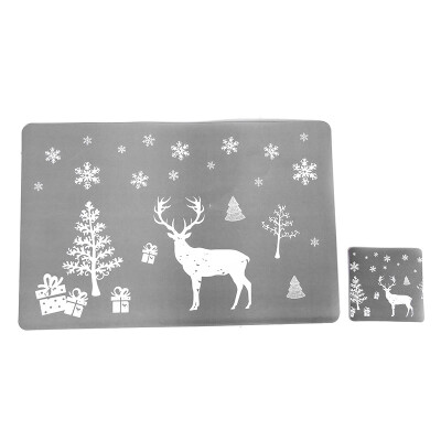 Single Table Christmas Placemat Set Printed Winter Dining Room Kitchen Table Mat Holiday Home Decorations 6 Placemats 6 Coasters
Single Table Christmas Placemat Set Printed Winter Dining Room Kitchen Table Mat Holiday Home Decorations 6 Placemats 6 Coasters