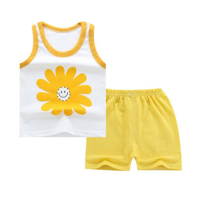 Summer Cotton Kids Casual Outfits Set-Sleeveless Cartoon Printed T-shirt And Pure Colored Short Pants 2-7T
Summer Cotton Kids Casual Outfits Set-Sleeveless Cartoon Printed T-shirt And Pure Colored Short Pants 2-7T