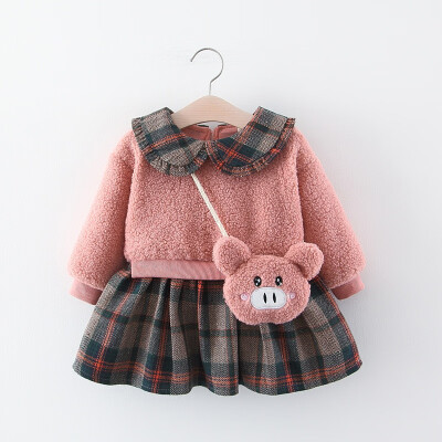 2pcs Girls winter plaid dress thick baby sweater baby fashion autumn winter girls sweet princess dress for 6M-3Y
2pcs Girls winter plaid dress thick baby sweater baby fashion autumn winter girls sweet princess dress for 6M-3Y