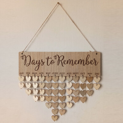 Gobestart Wood Birthday Reminder Board Birch Plaque Sign Family &Friends DIY Calendar A
Gobestart Wood Birthday Reminder Board Birch Plaque Sign Family &Friends DIY Calendar A