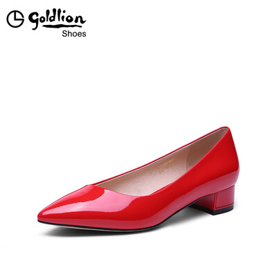 Goldlion ladys pointed thick low-heeled fashion patent leather shallow mouth work shoes 62091002280P-red-38 yards
Goldlion ladys pointed thick low-heeled fashion patent leather shallow mouth work shoes 62091002280P-red-38 yards