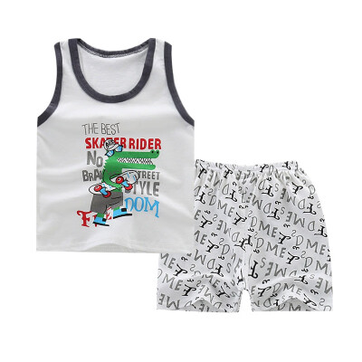 Childrens Boys Suits Cartoon Animal Cotton Baby VestShorts Two-Piece Vest Suit For 0-6 Years Old
Childrens Boys Suits Cartoon Animal Cotton Baby VestShorts Two-Piece Vest Suit For 0-6 Years Old