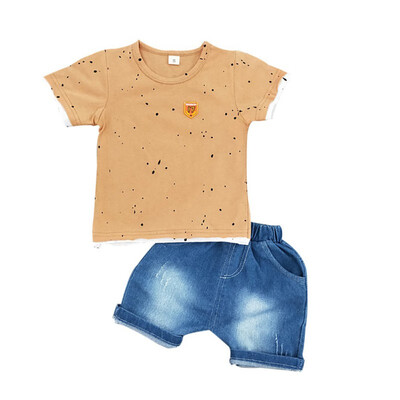 Summer Kids Boys Clothes Set Short Sleeve Print Tops Blouse T-shirtDenim Shorts Children Casual Outfits Sets
Summer Kids Boys Clothes Set Short Sleeve Print Tops Blouse T-shirtDenim Shorts Children Casual Outfits Sets