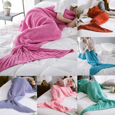 Mermaid Tail Sofa Blanket Super Soft Warm Hand Crocheted Knitting Wrap For AdultKids
Mermaid Tail Sofa Blanket Super Soft Warm Hand Crocheted Knitting Wrap For AdultKids