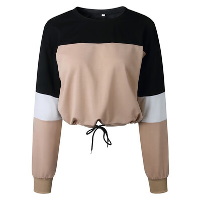 New Women Autumn Causal Pullovers Women Harajuku Fashion Color Block Sweatshirt O-Neck Long Sleeve Ladies Sexy Crop Top
New Women Autumn Causal Pullovers Women Harajuku Fashion Color Block Sweatshirt O-Neck Long Sleeve Ladies Sexy Crop Top