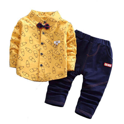2018 Korean Style children clothing boy Printed Plaid Solid Shirt Trousers Two-piece Suit 1-4 years old
2018 Korean Style children clothing boy Printed Plaid Solid Shirt Trousers Two-piece Suit 1-4 years old