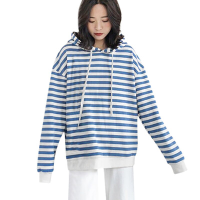 Korea Style Women Simple Autumn Long Sleeve Cute Stripes Print Casual Loose Hooded Sweatshirt
Korea Style Women Simple Autumn Long Sleeve Cute Stripes Print Casual Loose Hooded Sweatshirt