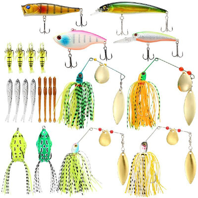 22pcs Assorted Fishing Lures Set Artificial Soft Hard Fishing Lures Baits Minnow Popper VIB Spinnerbait Lures Baits
22pcs Assorted Fishing Lures Set Artificial Soft Hard Fishing Lures Baits Minnow Popper VIB Spinnerbait Lures Baits