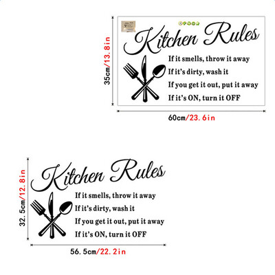 Fashion Creative English Text Kitchen Rules Art Wall Stickers Home Decoration For Kitchen Living Room
Fashion Creative English Text Kitchen Rules Art Wall Stickers Home Decoration For Kitchen Living Room