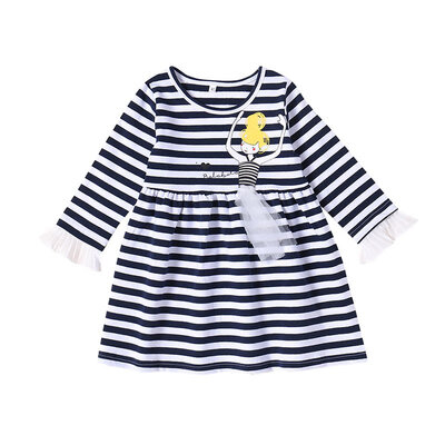 Spring Kids Girls Casual Long Sleeve Dress Costume Baby Cartoon Pattern Children Cotton Striped Dresses New
Spring Kids Girls Casual Long Sleeve Dress Costume Baby Cartoon Pattern Children Cotton Striped Dresses New