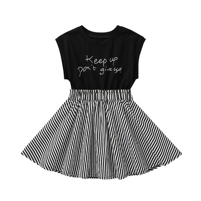 Baby Girls Dress Summer Casual Sleeveless Stripe Princess Dress Kids Printed Letter Shirt Dresses Vestidos
Baby Girls Dress Summer Casual Sleeveless Stripe Princess Dress Kids Printed Letter Shirt Dresses Vestidos