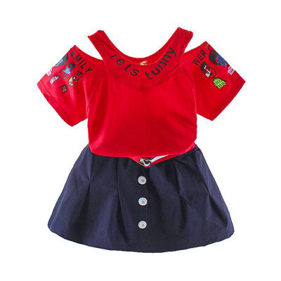 Summer Baby Girls Clothes Casual Cartoon Letter Print Tops T shirtShort Skirts Suits kid clothes Set
Summer Baby Girls Clothes Casual Cartoon Letter Print Tops T shirtShort Skirts Suits kid clothes Set