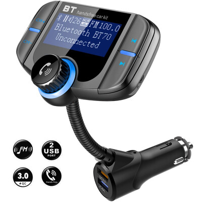 165inch Display Car Bluetooth FM Transmitter Modulator Transmiter QC30 Dual USB Charger Handsfree Audio MP3 Player AUX SD
165inch Display Car Bluetooth FM Transmitter Modulator Transmiter QC30 Dual USB Charger Handsfree Audio MP3 Player AUX SD