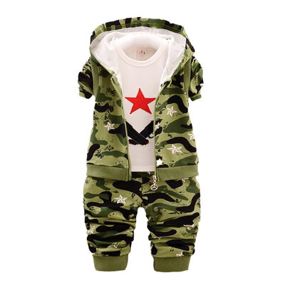 Childrens Camouflage Boys Sportswear Set Fashion Autumn Cotton Camouflage Hooded Vest Long Sleeve T-Shirt Pants 3PCS
Childrens Camouflage Boys Sportswear Set Fashion Autumn Cotton Camouflage Hooded Vest Long Sleeve T-Shirt Pants 3PCS
