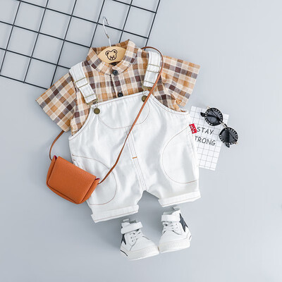 Children Summer Kids Boys Girls Unisex Clothing Set Plaid Printed Long Sleeve T-shirt Lapel Collar Casual TopsDenim Bib Pants
Children Summer Kids Boys Girls Unisex Clothing Set Plaid Printed Long Sleeve T-shirt Lapel Collar Casual TopsDenim Bib Pants