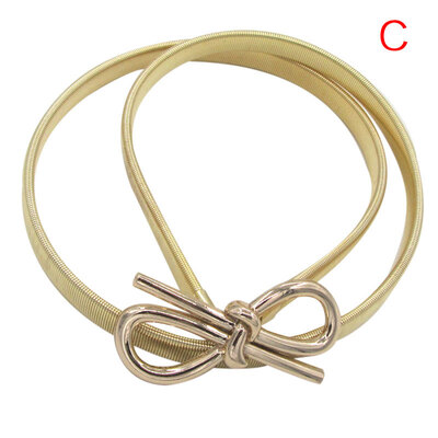 Hot 2019 Fashion Trend New High Quality Belt Bow Type Buckle Elastic Thin Belt Metal Gold Silver Belt
Hot 2019 Fashion Trend New High Quality Belt Bow Type Buckle Elastic Thin Belt Metal Gold Silver Belt