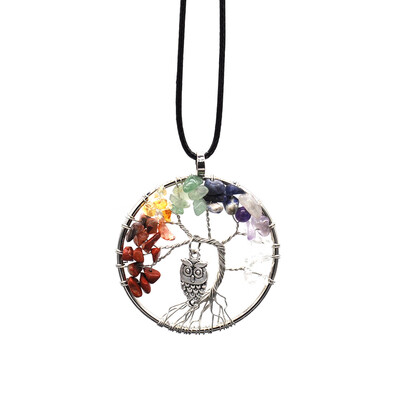 Owl on Life Tree Necklace Natural Stones Point Handmade Stone Yoga Wisdom Necklaces For Women Necklace For Girls
Owl on Life Tree Necklace Natural Stones Point Handmade Stone Yoga Wisdom Necklaces For Women Necklace For Girls