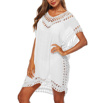 Women Summer Dress Fashion Tassels Short Sleeve Loose Lace Dress Women Sexy Perspective Knitted Sundress Beachwear Cover Up
Women Summer Dress Fashion Tassels Short Sleeve Loose Lace Dress Women Sexy Perspective Knitted Sundress Beachwear Cover Up
