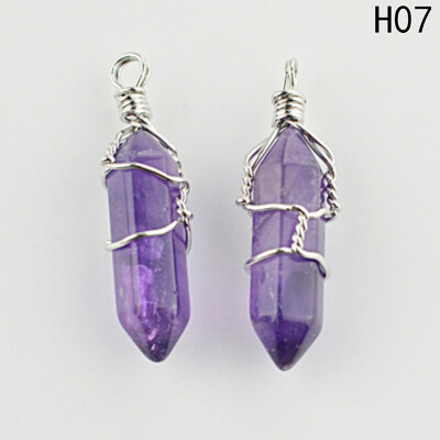 Natural Quartz Stone Pendant Healing Crystal Full Wire Wrap Gemstone Necklace for Women
Natural Quartz Stone Pendant Healing Crystal Full Wire Wrap Gemstone Necklace for Women