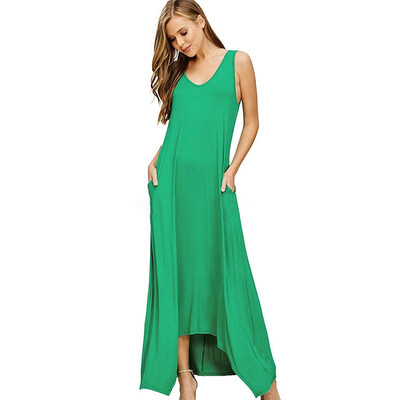 2019 New Women Dress Vest Sling Family Summer Dress Beach Sexy Pocket Long robe femme Irregular Sleeveless Dress
2019 New Women Dress Vest Sling Family Summer Dress Beach Sexy Pocket Long robe femme Irregular Sleeveless Dress