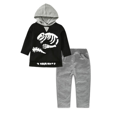 New Spring Autumn Winter Baby Infant Boy Girl Suit Black Dinosaur Print Long Sleeve Hooded Shirt Fleece Long Pants 2pcs Set
New Spring Autumn Winter Baby Infant Boy Girl Suit Black Dinosaur Print Long Sleeve Hooded Shirt Fleece Long Pants 2pcs Set