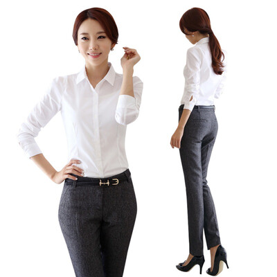 New Korea Women Lady Turn-down Lapel Collar Cool Short Sleeve Tops Blouse Shirt Work Wear Formal Shirts
New Korea Women Lady Turn-down Lapel Collar Cool Short Sleeve Tops Blouse Shirt Work Wear Formal Shirts